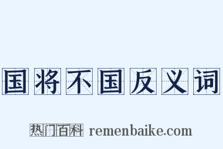 国将不国反义词是什么意思的图片